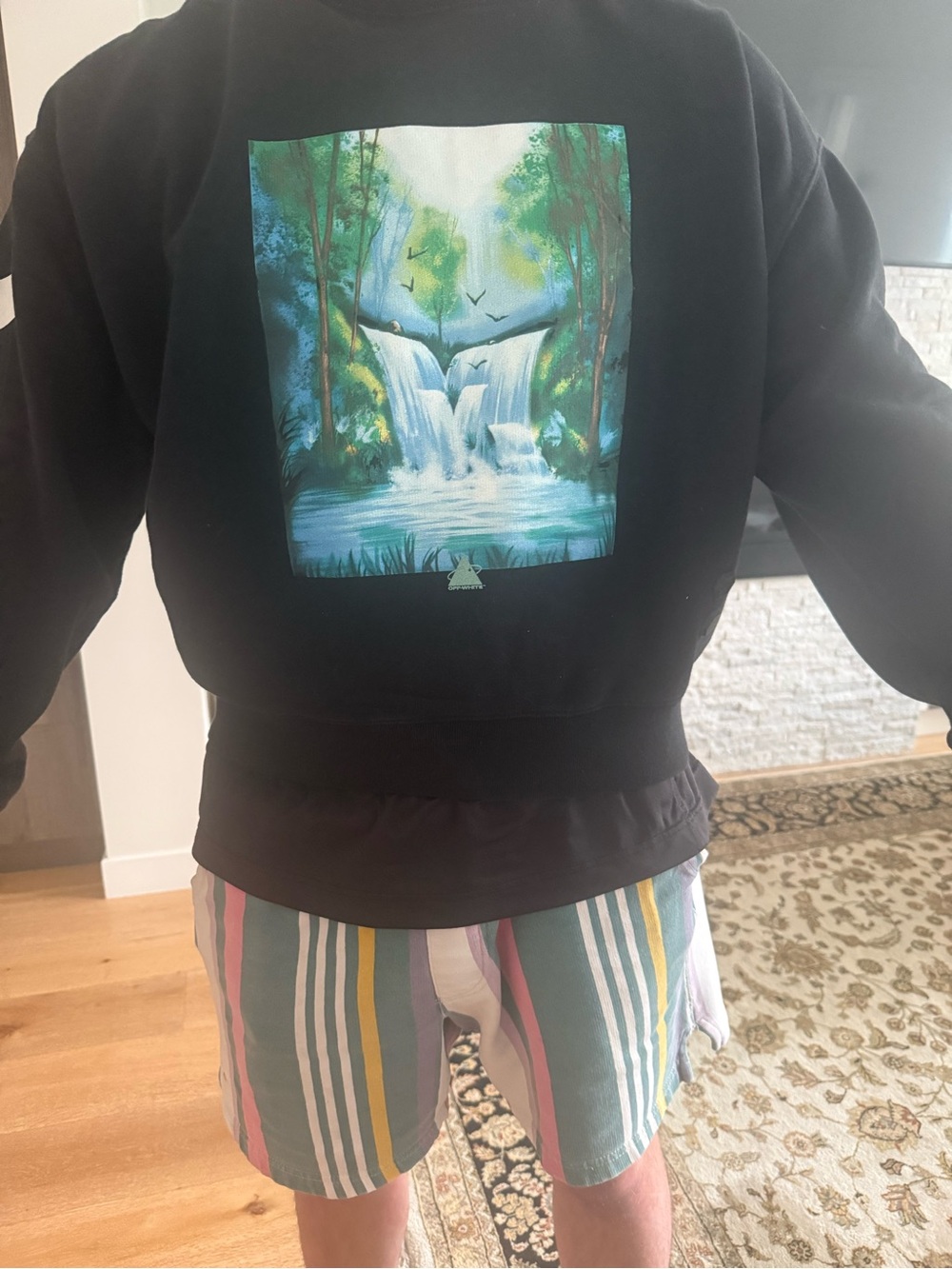 Off White waterfall crewneck